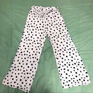 Polka Dot Wide Leg Pants